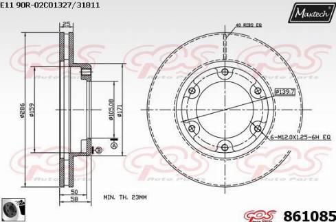 Maxtech 861085.0060 - Bremžu diski adetalas.lv