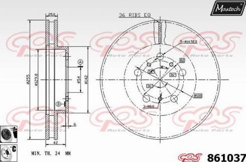 Maxtech 861037.6060 - Bremžu diski adetalas.lv