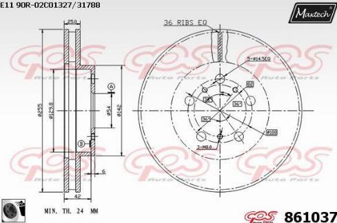 Maxtech 861037.0060 - Bremžu diski adetalas.lv