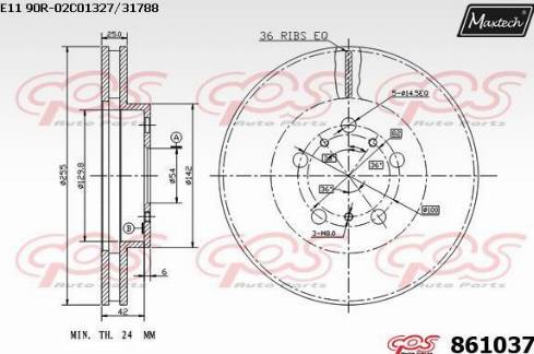 Maxtech 861037.0000 - Bremžu diski adetalas.lv