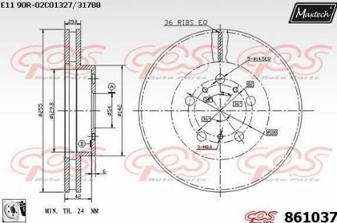 Maxtech 861037.0080 - Bremžu diski adetalas.lv