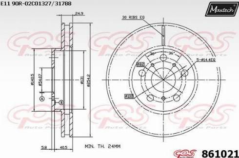 Maxtech 861021.0000 - Bremžu diski adetalas.lv