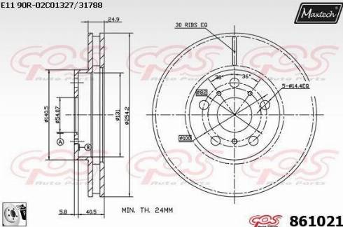 Maxtech 861021.0080 - Bremžu diski adetalas.lv