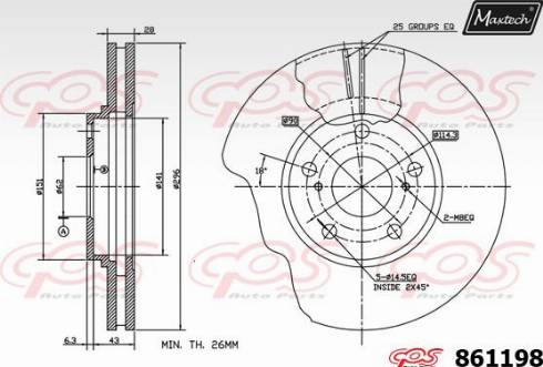 Maxtech 861198.0000 - Bremžu diski adetalas.lv