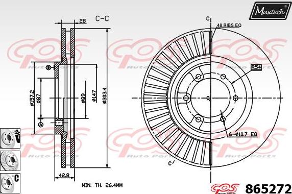 Maxtech 873036 - Bremžu diski adetalas.lv