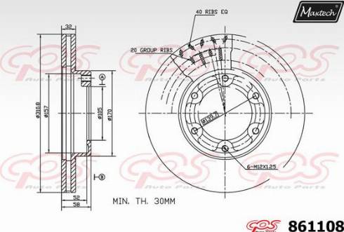 Maxtech 861108.0000 - Bremžu diski adetalas.lv