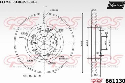 Maxtech 861130.0000 - Bremžu diski adetalas.lv