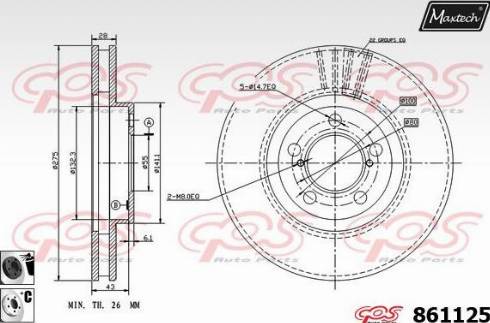 Maxtech 861125.6060 - Bremžu diski adetalas.lv