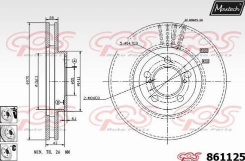 Maxtech 861125.6880 - Bremžu diski adetalas.lv