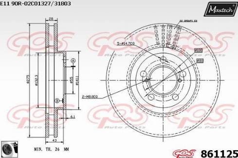 Maxtech 861125.0060 - Bremžu diski adetalas.lv