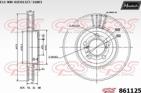 Maxtech 861125.0000 - Bremžu diski adetalas.lv