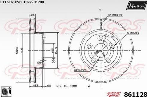 Maxtech 861128.0060 - Bremžu diski adetalas.lv