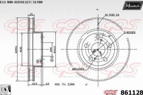 Maxtech 861128.0080 - Bremžu diski adetalas.lv