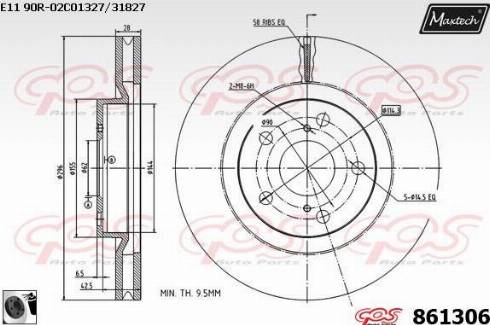 Maxtech 861306.0060 - Bremžu diski adetalas.lv