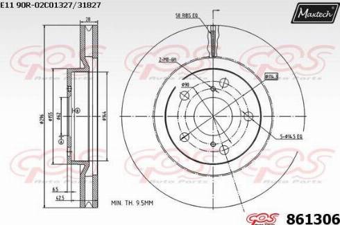 Maxtech 861306.0000 - Bremžu diski adetalas.lv