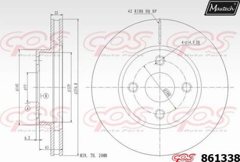 Maxtech 861338.0000 - Bremžu diski adetalas.lv