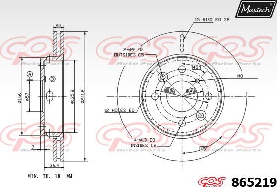 Maxtech 861327 - Bremžu diski adetalas.lv