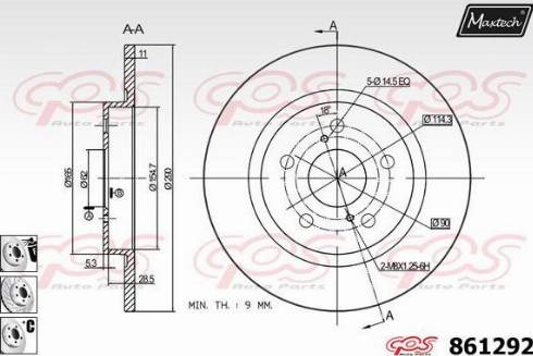 Maxtech 861292.6980 - Bremžu diski adetalas.lv