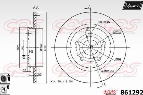 Maxtech 861292.6060 - Bremžu diski adetalas.lv