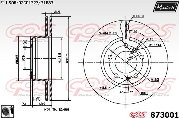 Maxtech 861241 - Bremžu diski adetalas.lv