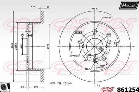 Maxtech 861254.0060 - Bremžu diski adetalas.lv