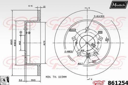 Maxtech 861254.0080 - Bremžu diski adetalas.lv