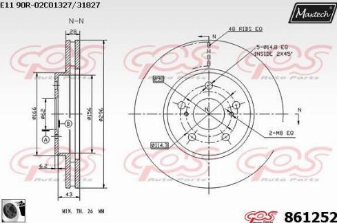 Maxtech 861252.0060 - Bremžu diski adetalas.lv