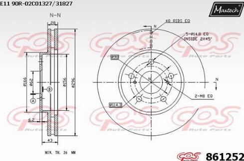 Maxtech 861252.0000 - Bremžu diski adetalas.lv