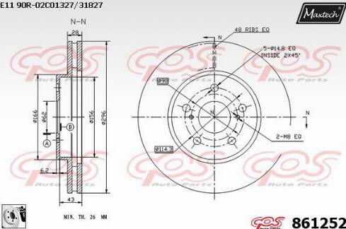 Maxtech 861252.0080 - Bremžu diski adetalas.lv