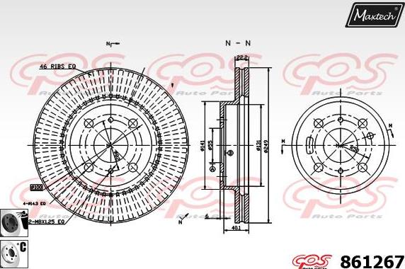 Maxtech 861252 - Bremžu diski adetalas.lv