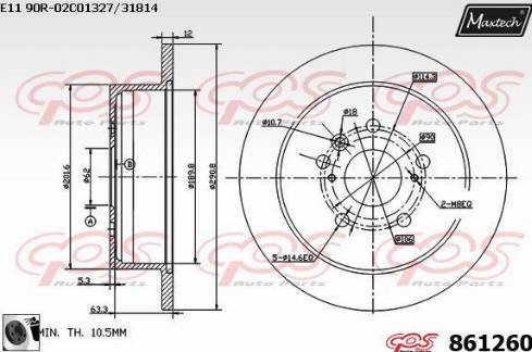 Maxtech 861260.0060 - Bremžu diski adetalas.lv