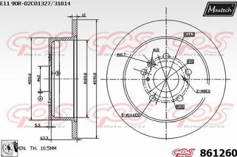 Maxtech 861260.0080 - Bremžu diski adetalas.lv