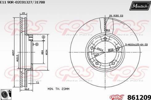 Maxtech 861209.0060 - Bremžu diski adetalas.lv