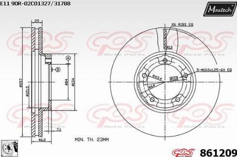 Maxtech 861209.0080 - Bremžu diski adetalas.lv