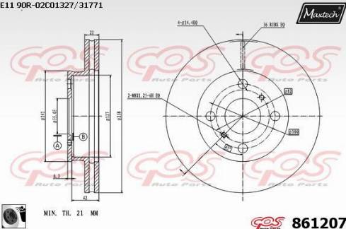 Maxtech 861207.0060 - Bremžu diski adetalas.lv