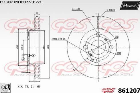 Maxtech 861207.0080 - Bremžu diski adetalas.lv