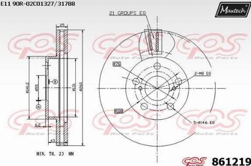 Maxtech 861219.0000 - Bremžu diski adetalas.lv