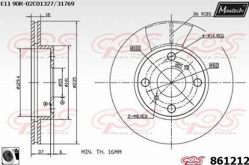 Maxtech 861212.0060 - Bremžu diski adetalas.lv