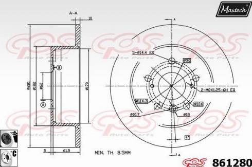 Maxtech 861280.6060 - Bremžu diski adetalas.lv