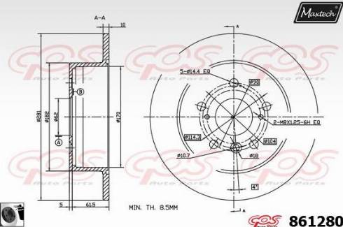 Maxtech 861280.0060 - Bremžu diski adetalas.lv