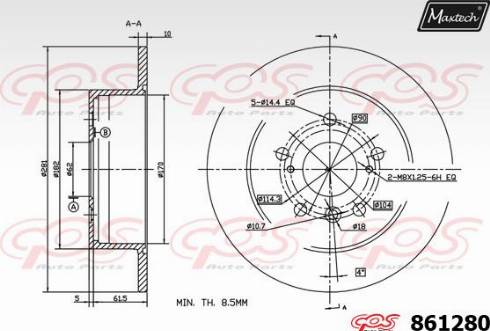 Maxtech 861280.0000 - Bremžu diski adetalas.lv