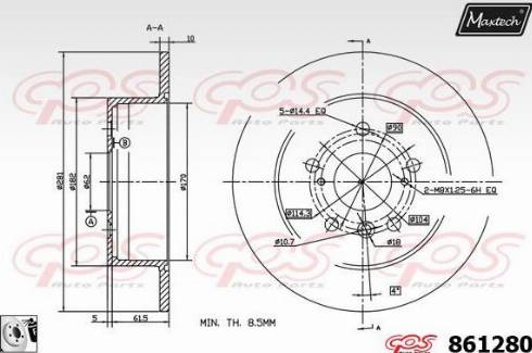 Maxtech 861280.0080 - Bremžu diski adetalas.lv