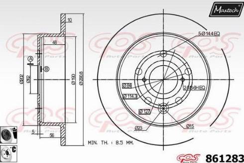 Maxtech 861283.6060 - Bremžu diski adetalas.lv