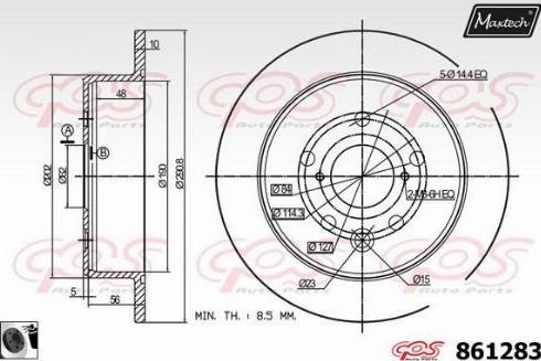 Maxtech 861283.0060 - Bremžu diski adetalas.lv