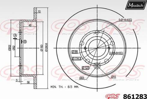 Maxtech 861283.0000 - Bremžu diski adetalas.lv