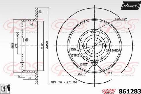 Maxtech 861283.0080 - Bremžu diski adetalas.lv