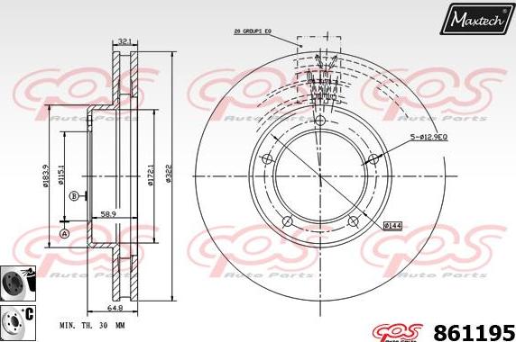 Maxtech 861232 - Bremžu diski adetalas.lv