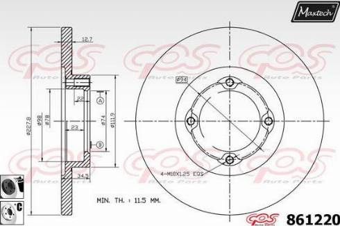 Maxtech 861220.6060 - Bremžu diski adetalas.lv