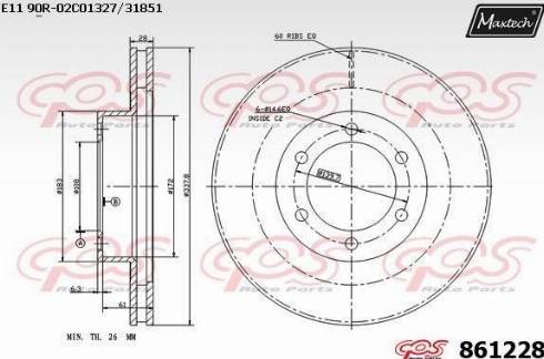 Maxtech 861228.0000 - Bremžu diski adetalas.lv