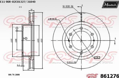 Maxtech 861276.0000 - Bremžu diski adetalas.lv